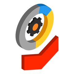 Technical optimization icon. Isometric illustration of technical optimization vector icon for web