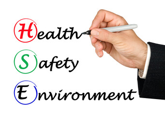 Man Presenting Health Safety Environment
