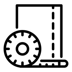 Textile measurement icon. Outline textile measurement vector icon for web design isolated on white background