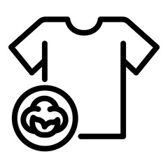 Cotton tshirt icon. Outline cotton tshirt vector icon for web design isolated on white background