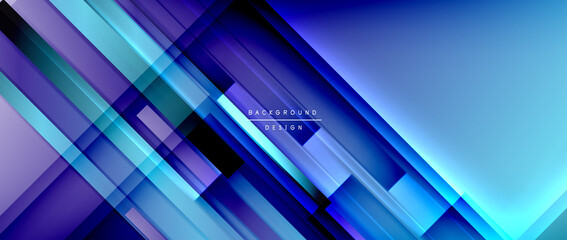 Dynamic lines on fluid color gradient. Trendy geometric abstract background for your text, logo or graphics