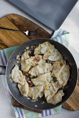 Pierogi - traditional Polish dish.