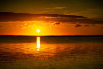 sunrise at lake Müritz