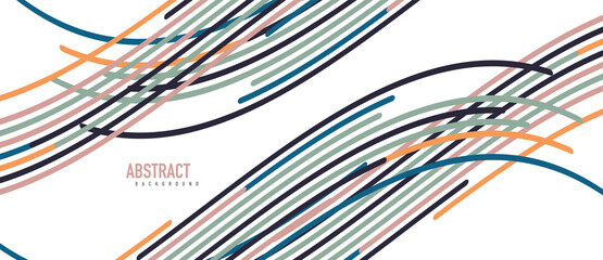 Аbstract moving colorful lines vector backgrounds for cover, placard, poster, banner or flyer