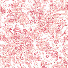 Paisley seamless vector pattern for fabric design