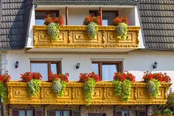 Traditional house with balcony in Slovenia