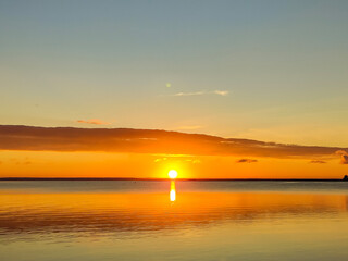 sunrise at lake Müritz