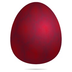 glossy red easter egg