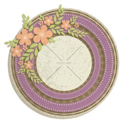 floral photo frame