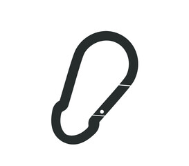 Carabiner icon. Carabine icon.  Climbing tool. camping tool. 