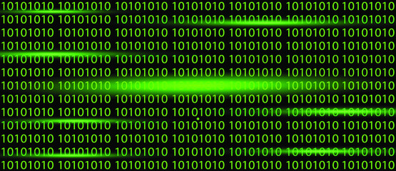 green binary code simple background