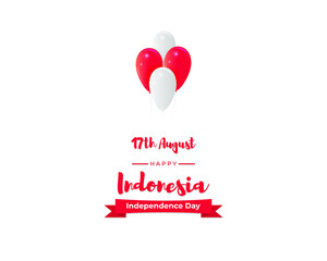 Vector illustration for Indonesia Independence Day-17th August, unity hand with flag background