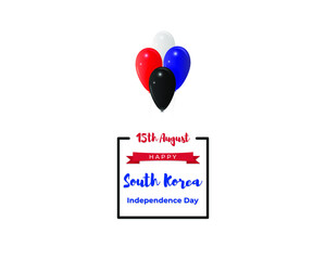 vector illustration for happy south chorea independence day.