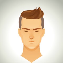 man with trendy hairstyle