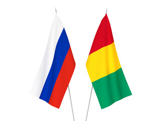 Russia and Guinea flags