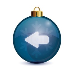 Obraz premium arrow left button