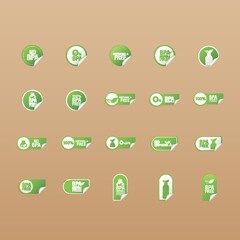 set of label icons