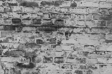 
background facade brick wall black and white