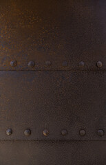 Rusty metallic background with thumbtacks