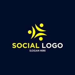 Fototapeta na wymiar simple graphic social logo