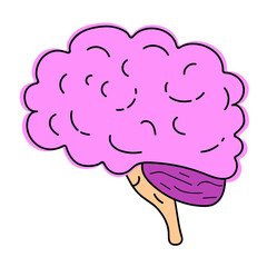 vector illustration of a cartoon brain