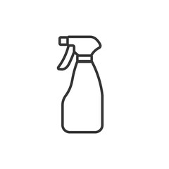 Spray bottle icon in flat style isolated on grey background. Vector illustration.