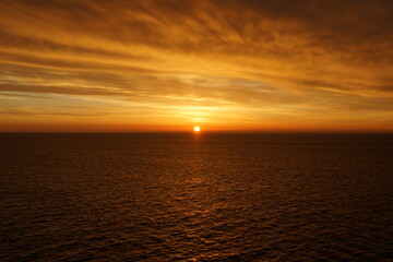 sunset over the sea