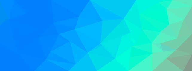 Obraz premium Abstract turquoise low poly design background