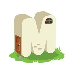 home in the shape of alphabet m