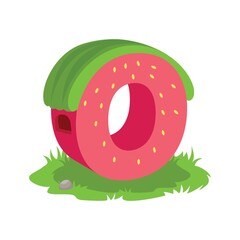 home in the shape of alphabet o