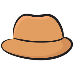 
Trendy doodle design of hat, modern headpiece icon
