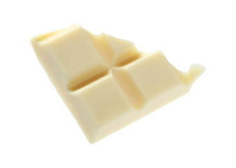 Piece of delicious chocolate bar isolated on white