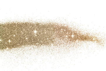 Background with gold glitter on white background for your design