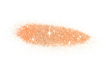 Fototapeta na wymiar Glitter in coral colors on white background