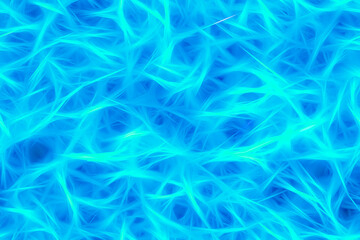 Fototapeta na wymiar Abstract seamless background of intertwining energetic plasma waves in blue tones. A science, research or fiction-themed underlay for cover, website or fabric printing.