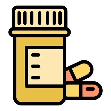 recommend clip art: Capsule pill jar icon. Outline capsule pill jar vector icon for web design isolated on white background