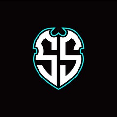 S S Initial logo design with a shield shape