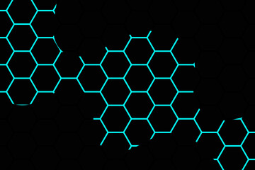 Vector abstract 3d hexagon. Background hexagon element. Vector graphics