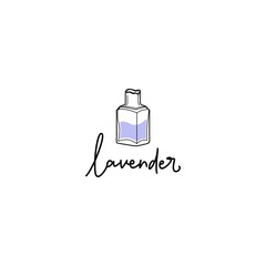 Vector bottle icon. Design element for essential oils, perfume, eco products, cosmetics and other uses. Vector illustration.