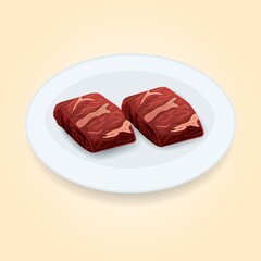 raw beef steak