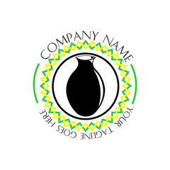 Vector Logo of Jar for hand crafted.