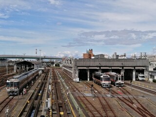 Fototapeta premium 電車の点検所