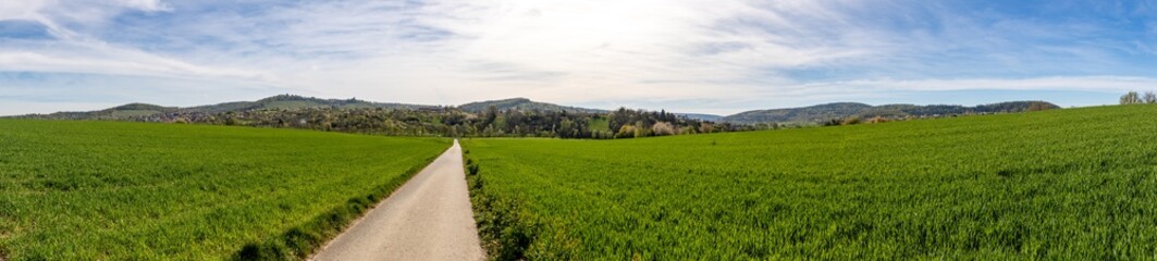 Fototapeta premium Panorama Winnenden Bürg und Heringshalde