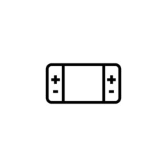 Portable Game console switch icon  in black line style icon, style isolated on white background