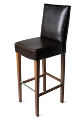 High soft bar stool isolated on white