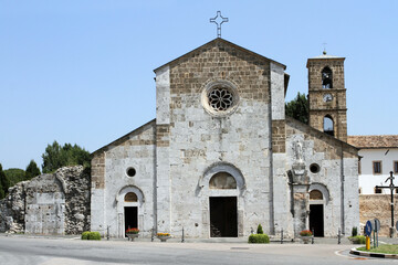 Fototapeta na wymiar Sora, Italy - July 22, 2017: the Abbey of San Domenico Abate