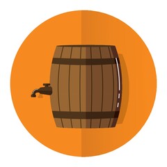 beer barrel with a tap