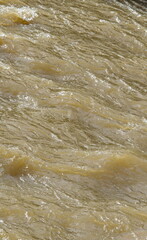 Obraz premium Interesting natural background from the water after rain in the river Bistritsa, Blagoevgrad, Bulgaria 