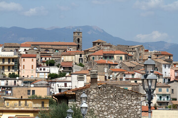 Fototapeta na wymiar San Giovanni Incarico, Italy, 9 September 2017: the village of San Giovanni Incarico in Ciociaria in the province of Frosinone