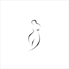 vector logo of a woman body shape icon